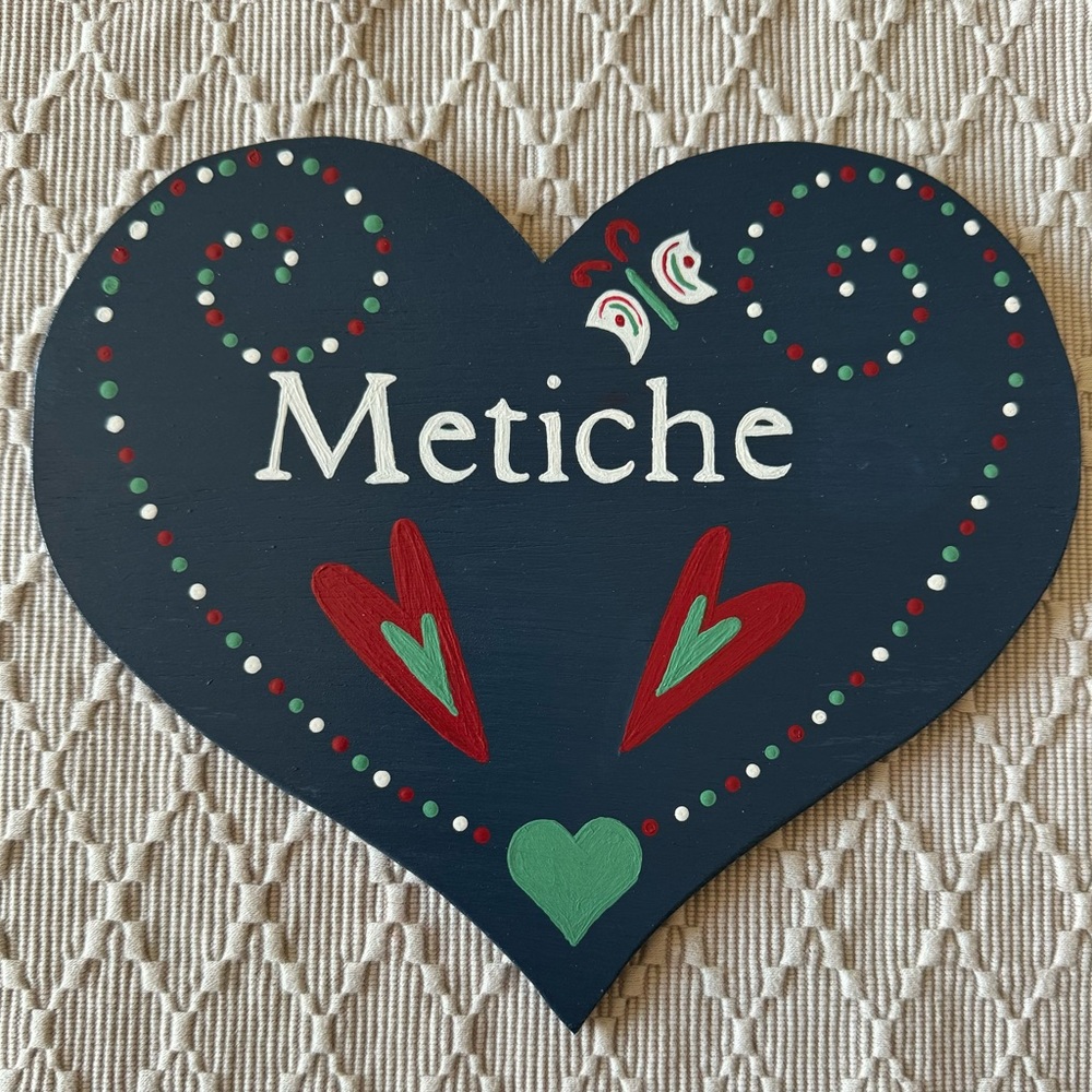Hand-cut  & Hand Painted Wooden Heart Decor💙